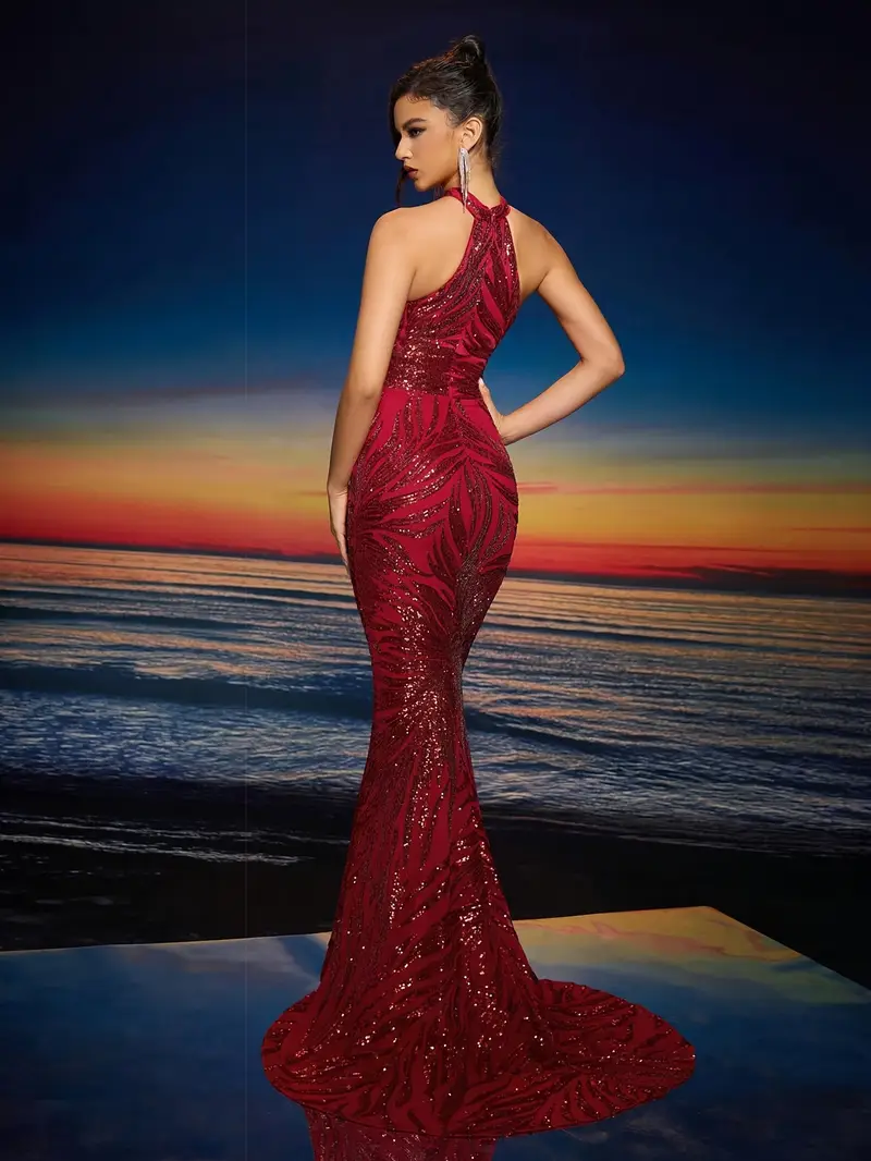 stunning ladies dresses Alllist Lace Ladies Dresses formal Plus Size Evening Gown Red Side Slit Solid Cocktail Clothing for Women, Women's, Size: 2XL