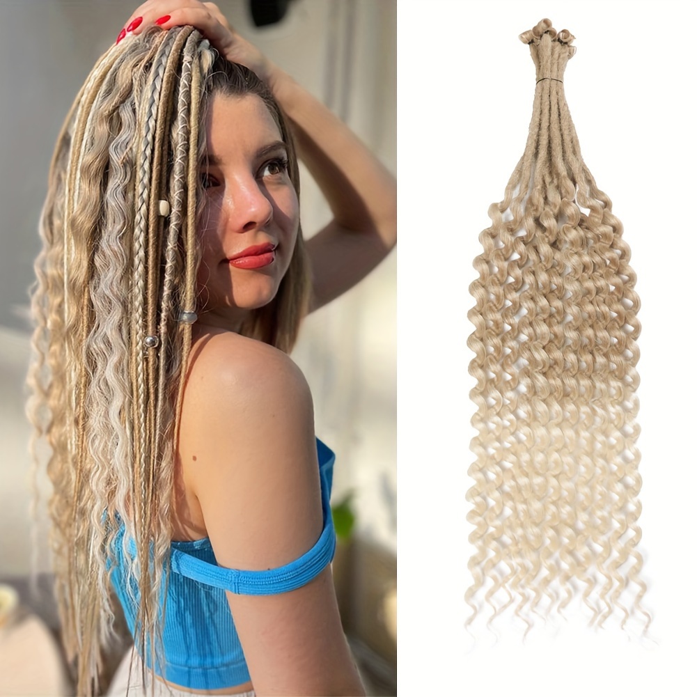 Ombre Brown Synthetic Faux Locs Crochet Braiding Hair Extension