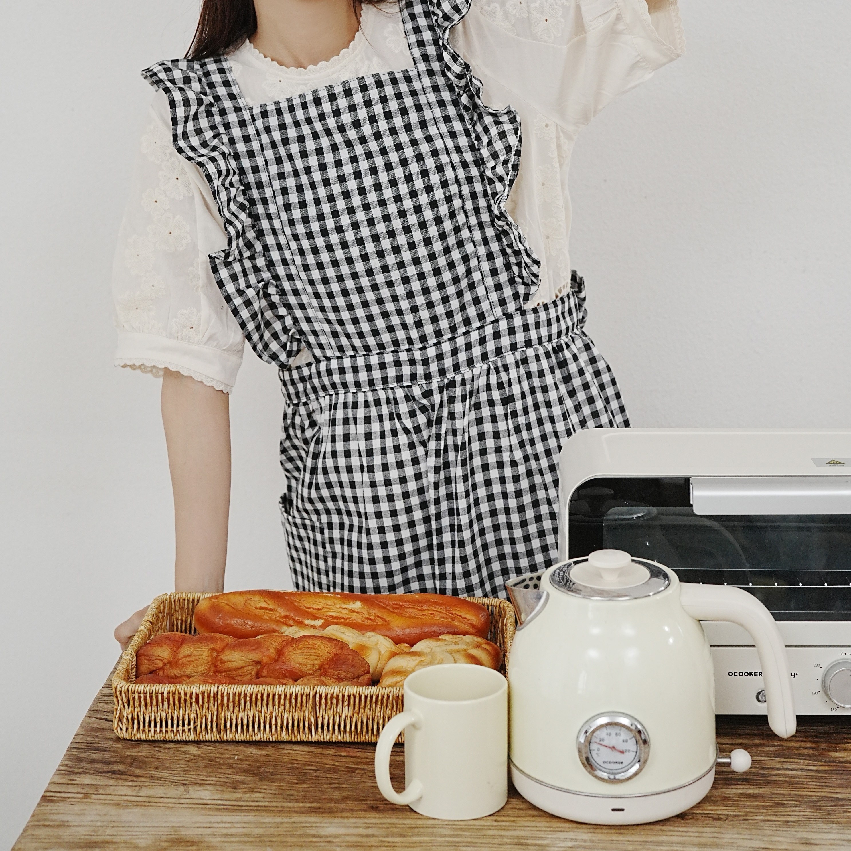 french vintage apron ruffles | temu Temu Canada