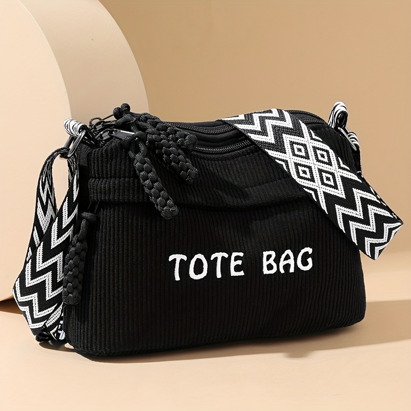 E-shop Damen-Cord-Tasche mit verstellbarem Umhänge-/Schultergurt, große Kapazität, mehrere für tägliche Pendler, Reisen, Einkaufen, Blush, Deep,