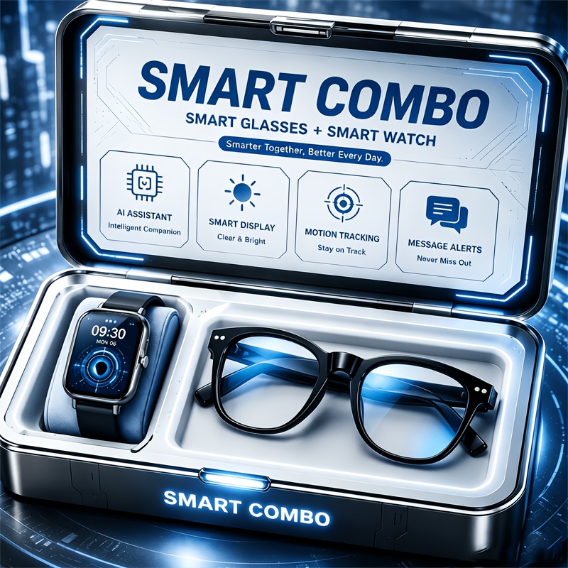 The Must-Have AI Smart Glasses And Full Touch Smartwatch of 2026: Smart Glasses with Multilingual Translation Capabilities, High-End Smart Wearables, Touch Control, a Perfect Blend of Fashion And Technology