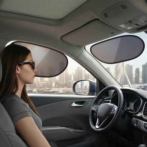 car window shading curtain shading does not of sight sun protection and uv protection electrostatic adsorption fixed installation is convenient front windshield 2pcs