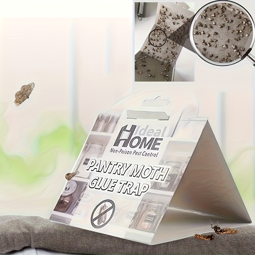 8pcs of safe non toxic moth trap set with pheromone   suitable for fleece wardrobe carpets desktop 0