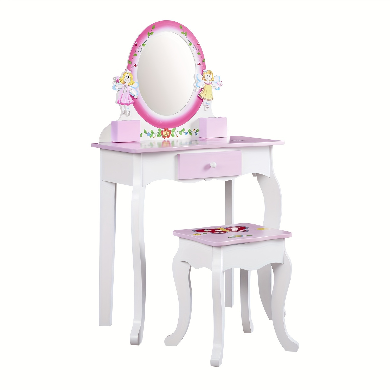 childrens vanity table set fairy vanity table stool set - Temu