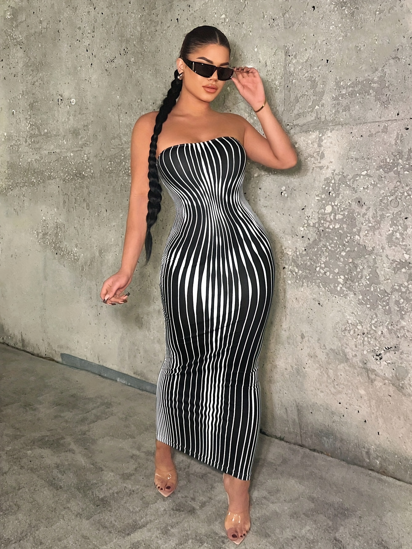 womens striped cami bodycon dress birthday outfit spring - Temu United  Kingdom