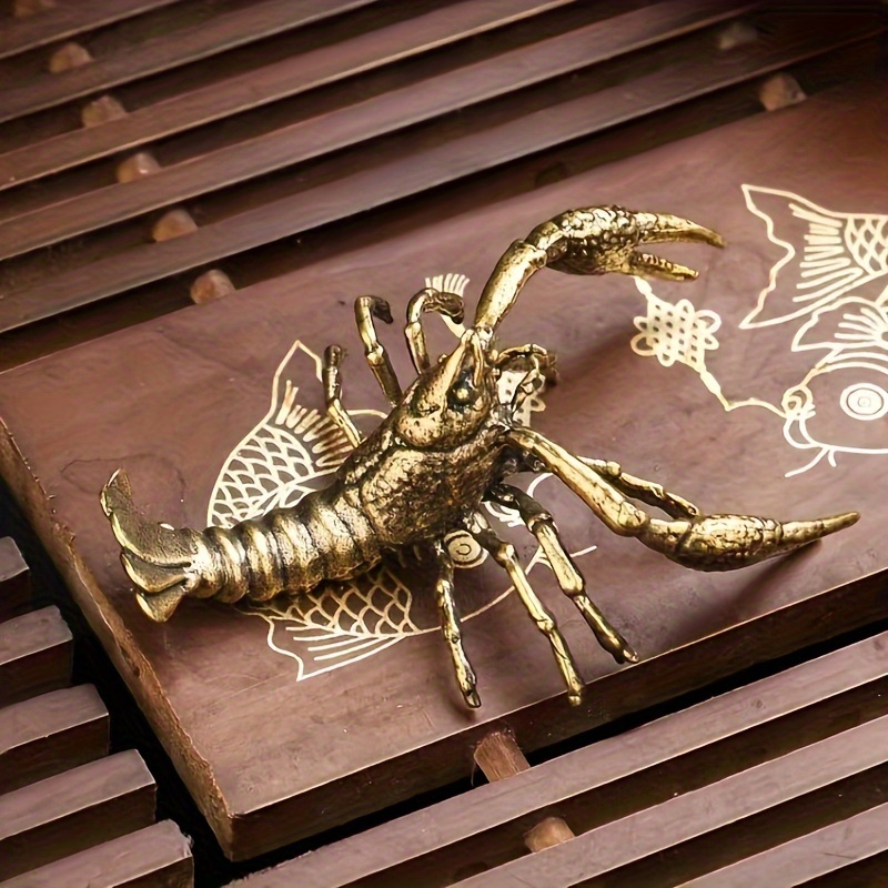 

Vintage Brass Lobster Tea Pet - Unique Table Ornament,