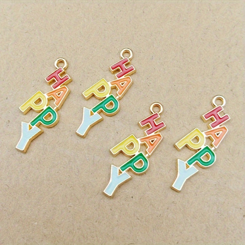 

20pcs 11*29mm Color Oil Alloy Pendant Diy Earrings Necklace Bracelet Material