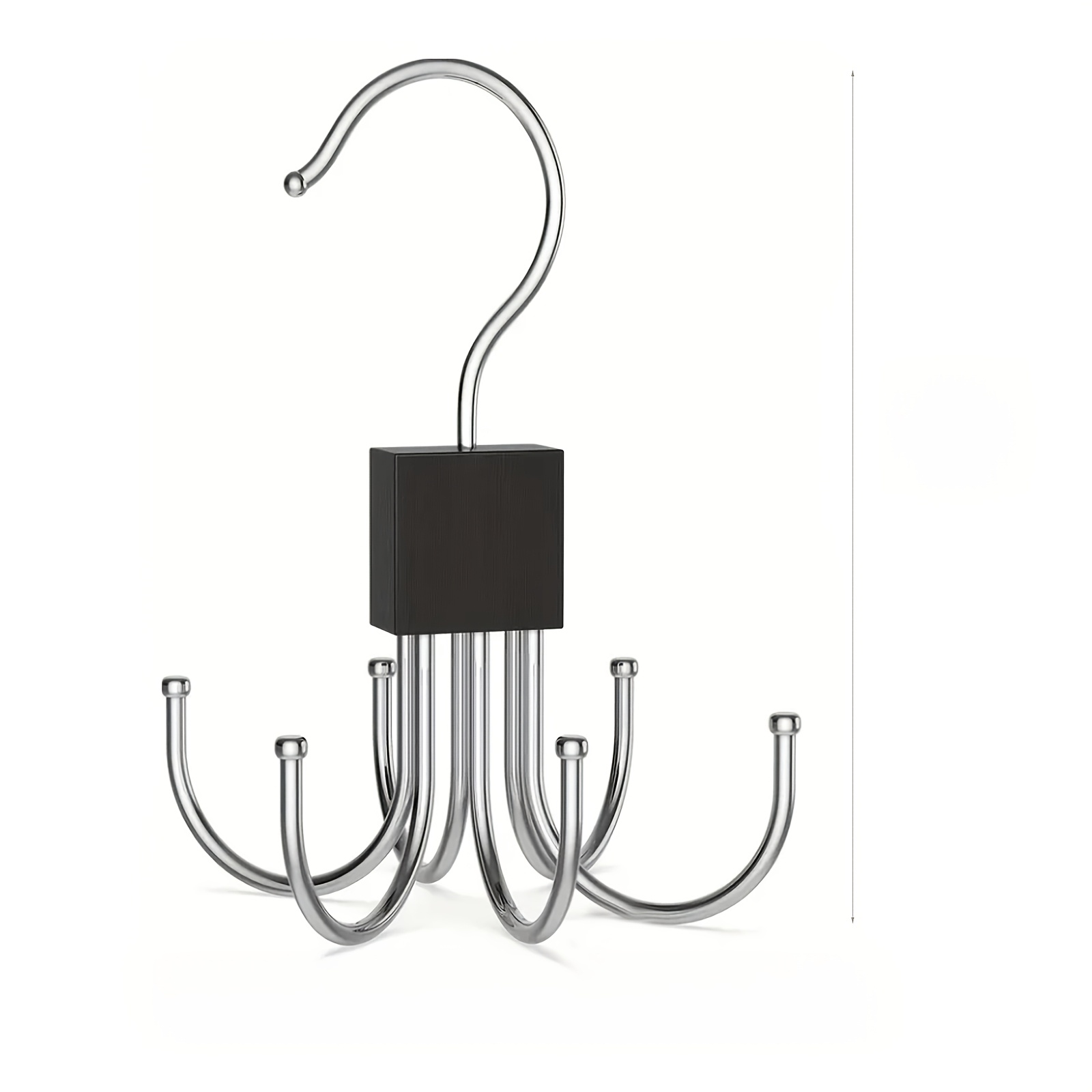 TEMU 2pcs 360° Rotating Multi-hook Hanger Organizer, Space-saving Metal Storage Rack For Bags, Belts, Bras, Ties, Scarves And Accessories,