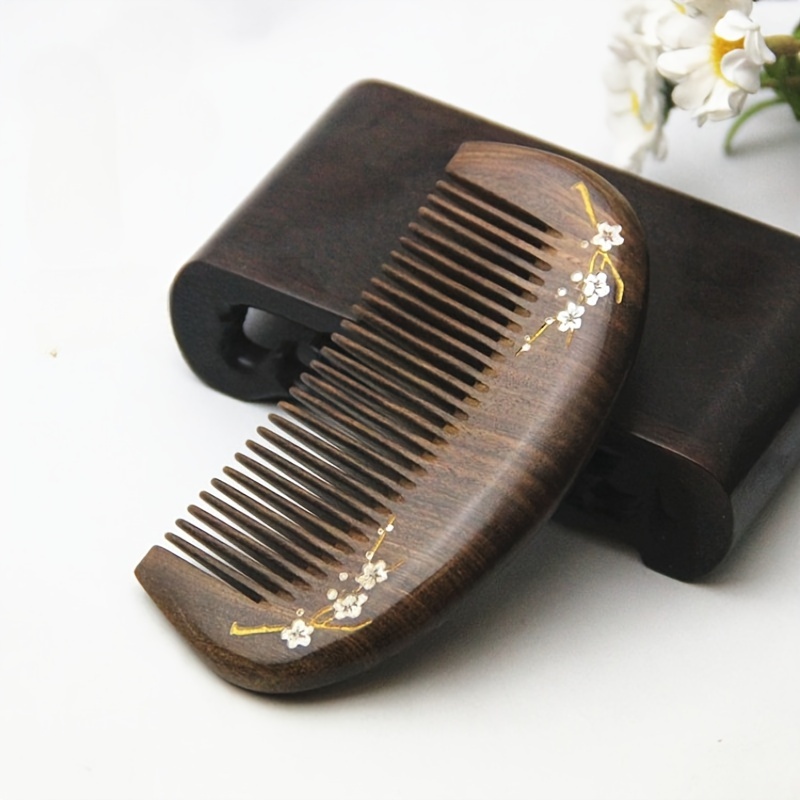 

Sandalwood Pocket Comb - Teeth, Anti-static, Removal & Hair Styling Tool, Wood Design