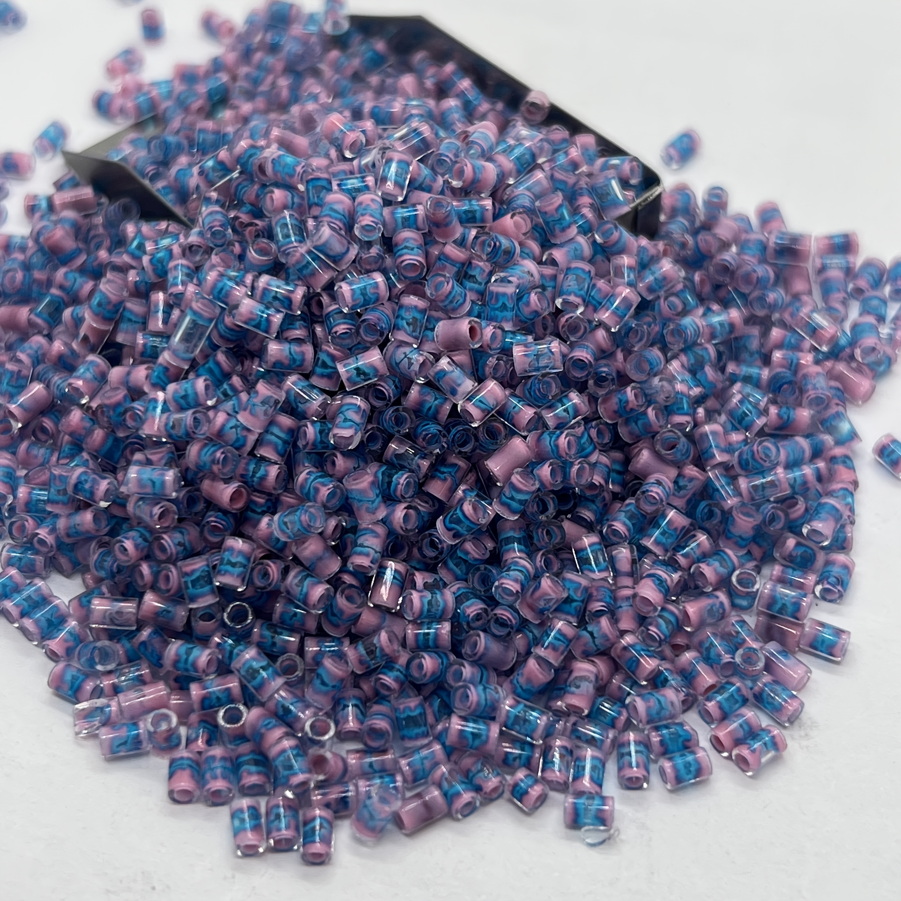 Colorful Bamboo-shaped Glass Bead Set, 320pcs for DIY Jewelry Making
