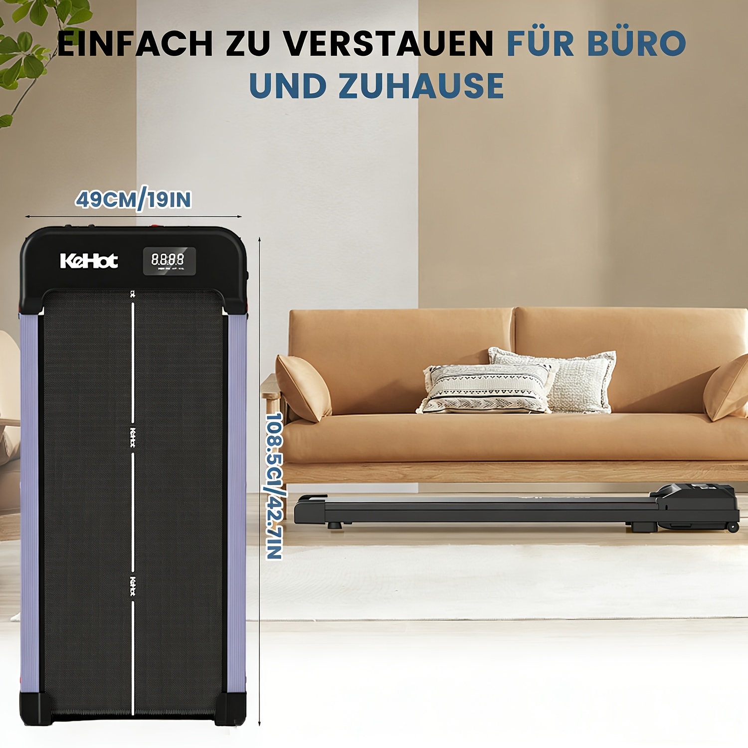 Under Desk Walker, Convenient Remote Control Operation, Led Display, No Installation Required, Suitable For Home Fitness, Office Relaxation, Without Battery