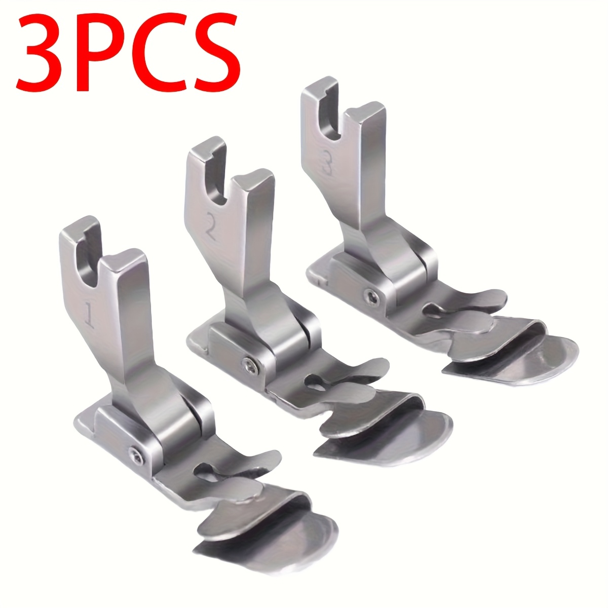 TEMU 3 Styles Adjustable Down Fold Hemming Foot For Industrial Sewing Machine Single Fold Rolled Hem Foot For Curved Seam Sewing