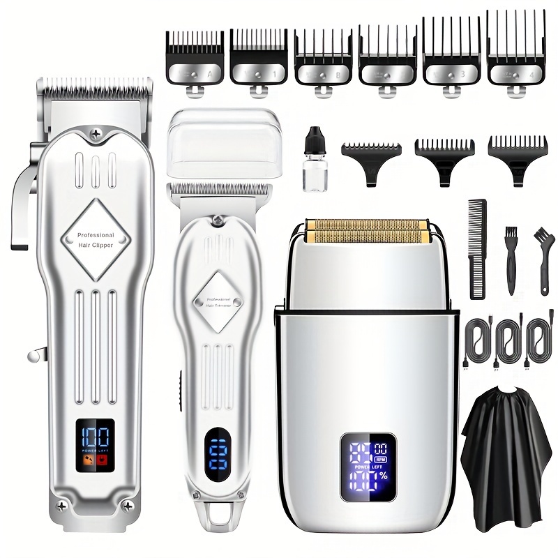 

Professional Hair Clippers Trimmer For Men Electric Shavers/beard Trimmer/rechargeable Clippers And Beard Trimmer Barber Kit With Travel Case Clippers For Hair Cutting