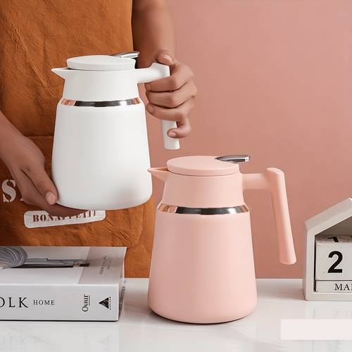 a stainless steel large capacity teapot household coffee pot hot water bottle and suitable for restaurant and home use