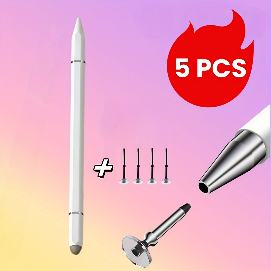 5-delni pisalnih + 4 nadomestne konice, pisalo za zaslone na dotik, tristopenjsko visoko natančno univerzalno pisalo, primerno za iPad, iPhone,
