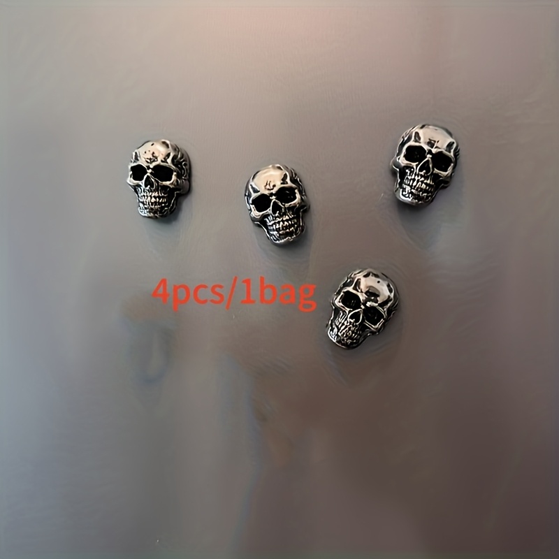 Image of 2pcs/4pcs Set Of High-quality Skeleton Stainless Steel Refrigerator Magnets, Cool, Refrigerator Magnets, Suitable For Adults, , Kitchen, Office Whiteboards, Storage Cabinets, Refrigerator Decorators