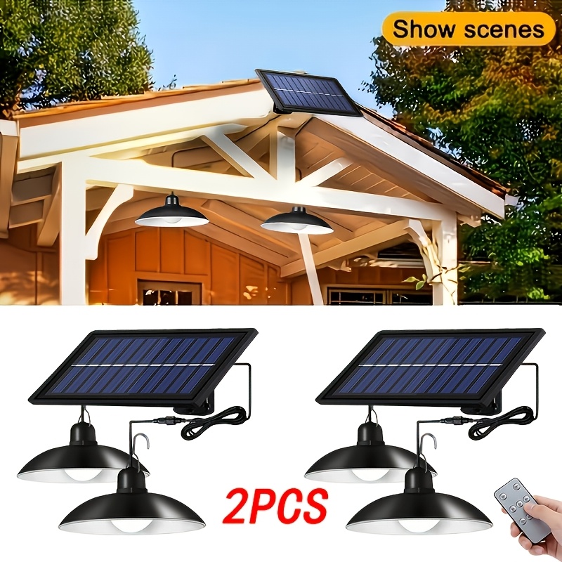 TEMU Chandelier, Suitable For Indoor And Outdoor Use, Ip68, Solar Hanging Lamp With Remote Control And Sensor. Are 4 , Suitable For Courtyards, ,