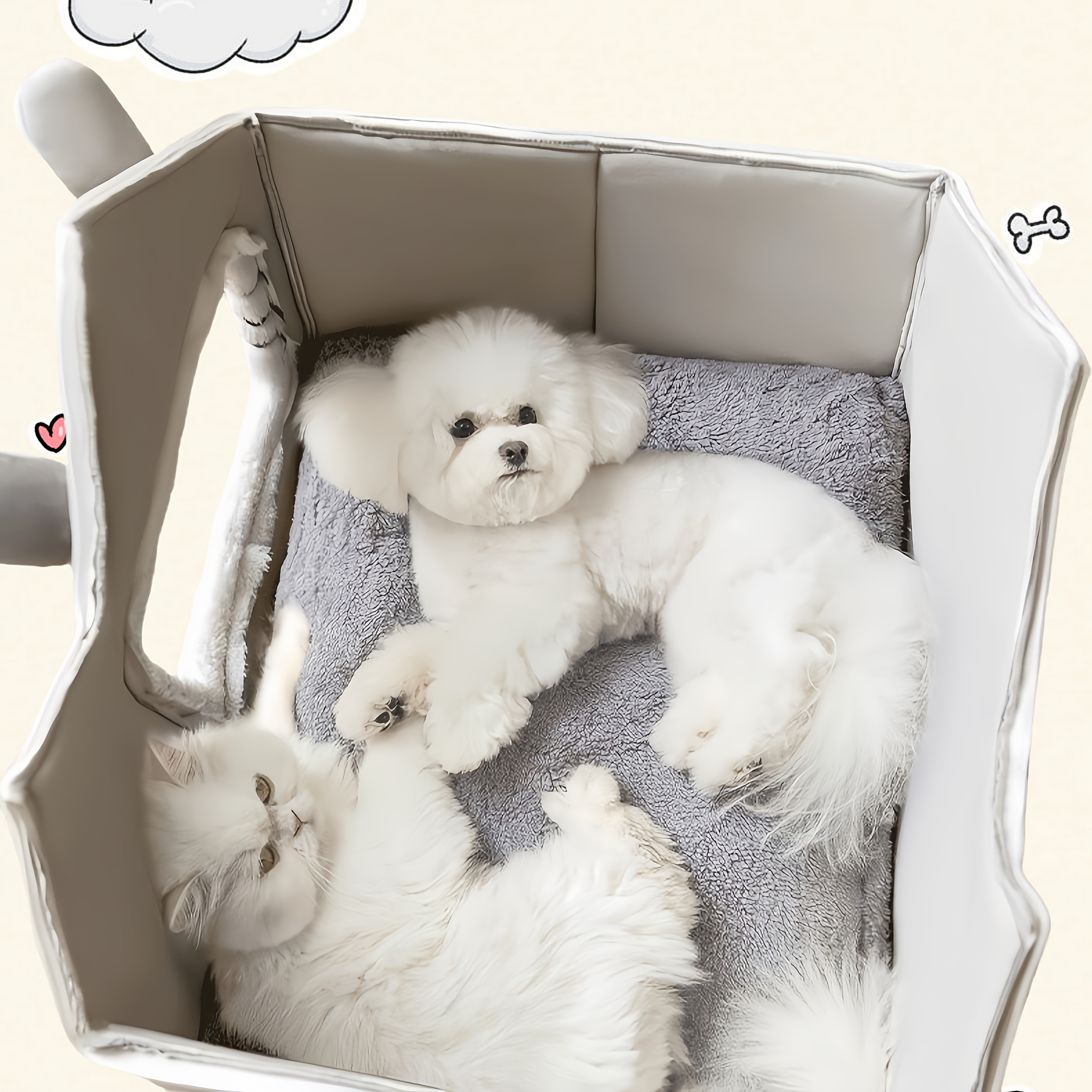 cat house suitable for kittens and puppies removable and washable cat bed warm and soft comfortable cat mattress cat bed cushion puppy   gift Product details 4