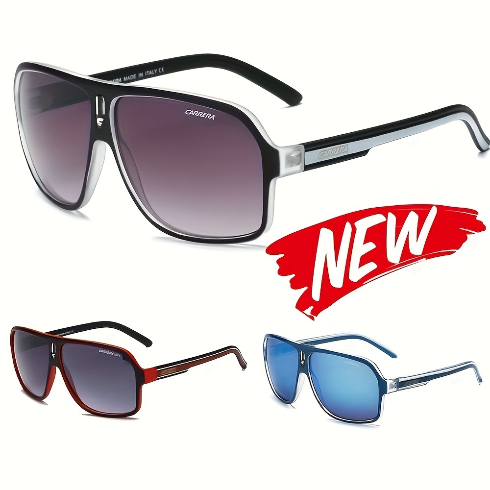 

1pc Retro Minimalist Square Travel Decoration Fashion Glasses, Ideal Gift For Men