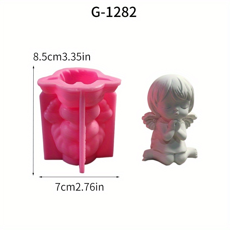 1pc, Wings Girl Silicone Diy Aromatherapy Candle Plaster Ornament Resin Decoration