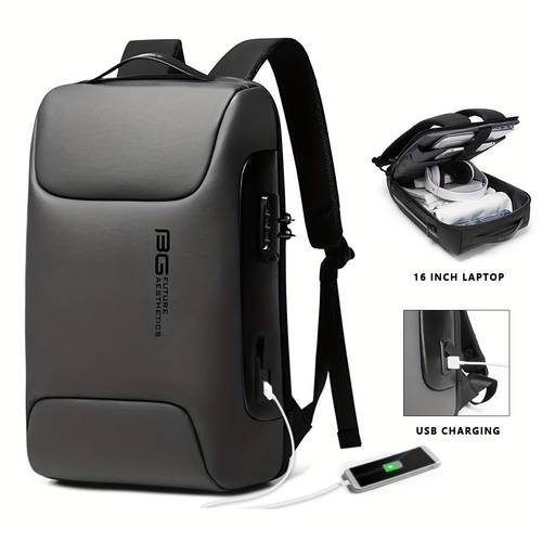 item picture a new lightweight backpack designed for outdoor suitable for men featuring inch laptop compartment ideal for daily commutes to serves as a usb anti theft bag for college students