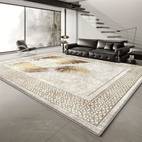 Alfombra de Terciopelo 850g/m² Lavable con Diseño Floral Retro, Colores Vibrantes y , y , Antideslizante, Adecuada para Sala, Dormitorio u , Decoración con de Lujo