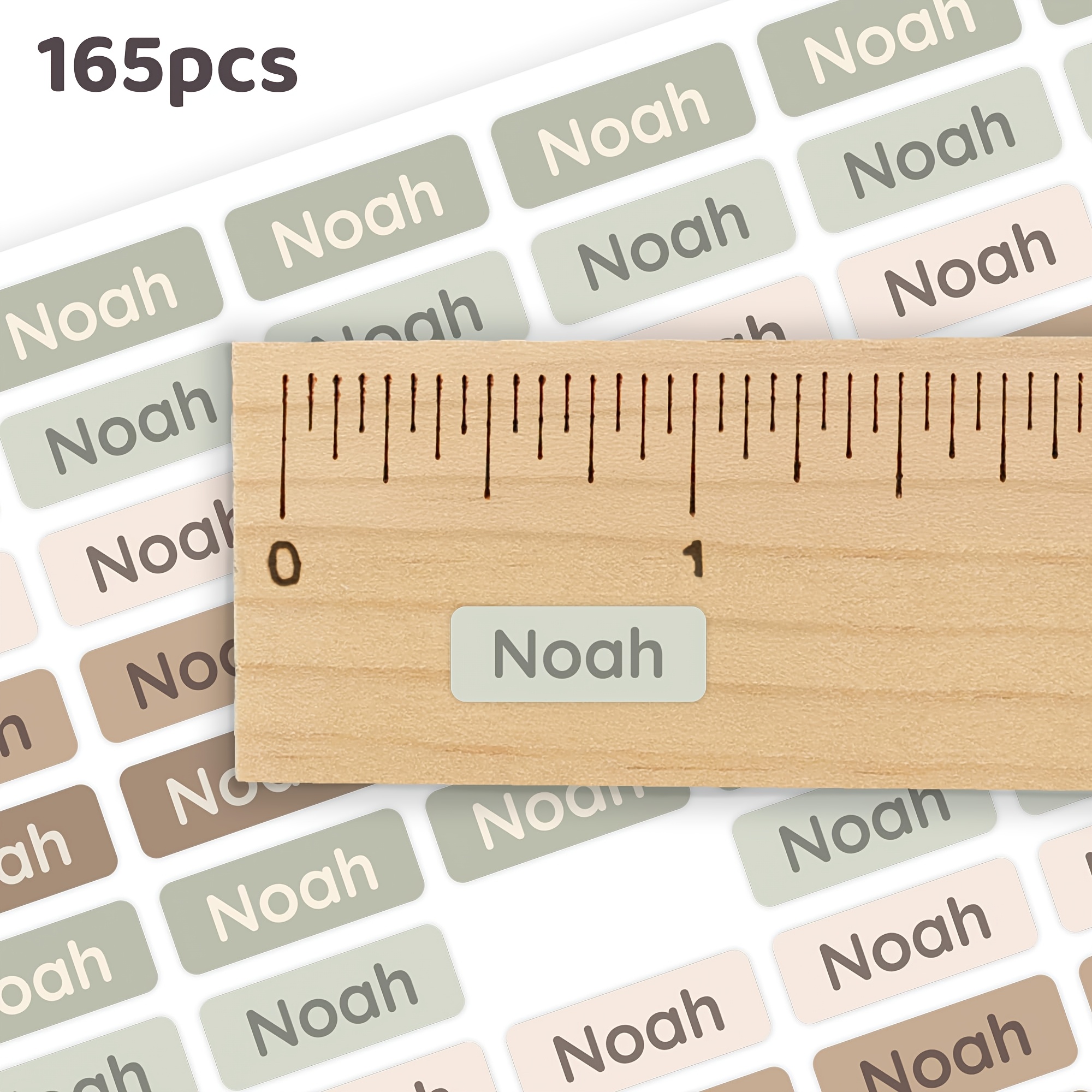 TEMU 165/660pcs Personalized Mini Name Labels, Custom Colored Stickers, Suitable For Daily Use, Self-adhesive Stickers For Water Bottles, Notebooks,