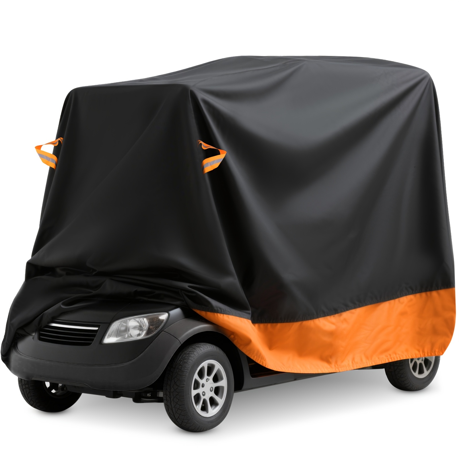 Image of Upgraded Mobility Scooter Cover, Electric Mobility Scooter Cover Electric Scooter Cover With Reflective Strips And Windproof Buckles, Storage Bag, 48-inch Length