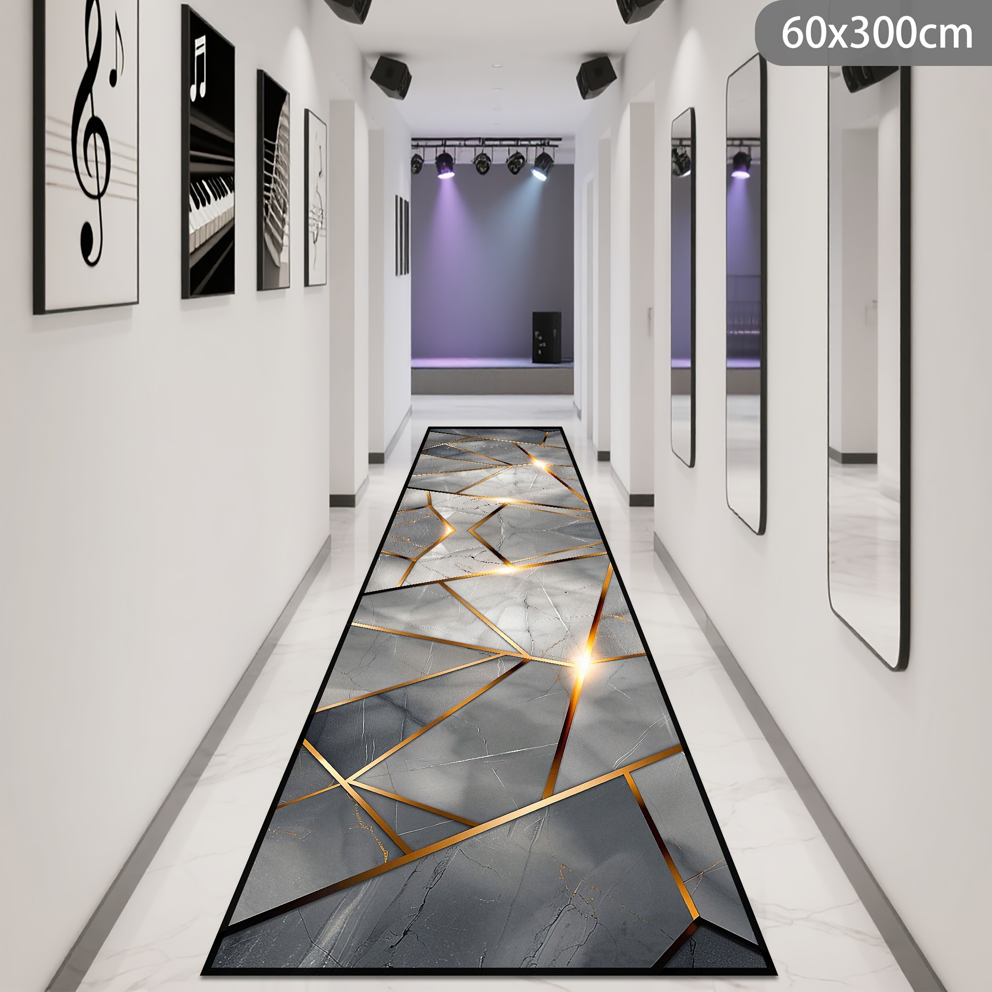 Image of 1pc Of Marble-patterned Carpet With A Unique And Stylish Design, Perfect For Living Rooms, Bedrooms, Laundry Areas, Machine Washable, Suitable For Balcony Rooms, And A Durable Decoration For Family