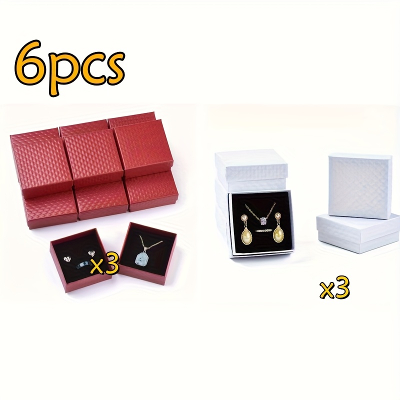 4/6/8/15pcs Square Jewelry Gift Box for Valentine's Day