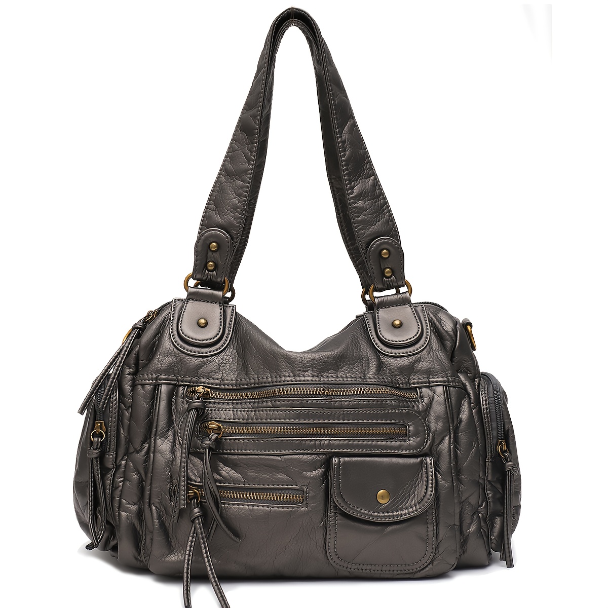 TEMU Bolso de cruzado unisex retro casual práctico y para mujeres, con tirante corto ajustable, cinturón largo y múltiples bolsillos, de color sólido