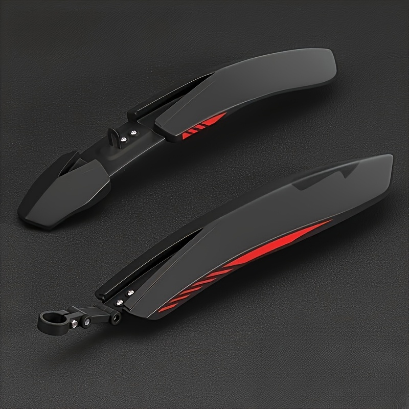 2pcs Set Front And Rear Mudguards - Thickened And Widened Bike Fenders, Suitable For Road Bikes, Outdoor Riding Additions, Fashionable Fence Design, Sturdy Mounting Clips