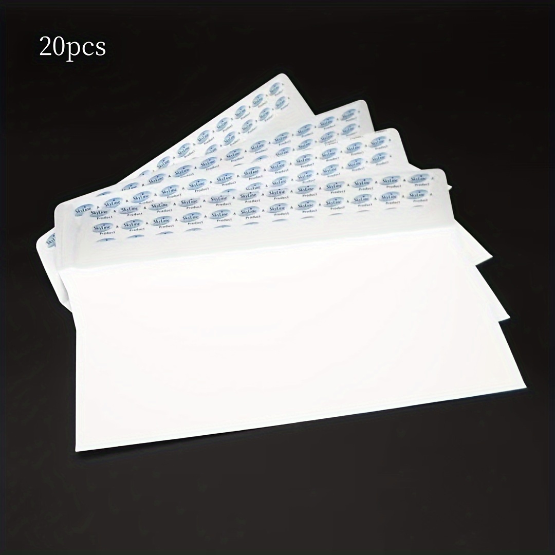 /40pcs Security Envelopes, Windowless Design, Premium Security Tint Pattern, Closure - Size 4.33 X 8.67 Inches - White