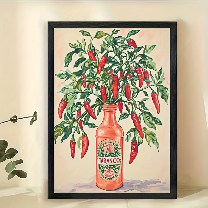 TEMU 2d Flat, 2d Flat, A Frameless Canvas Poster Featuring Vintage Art, Art, Printed Kitchen Art Poster, Wall Art Canvas Painting, Decoration For