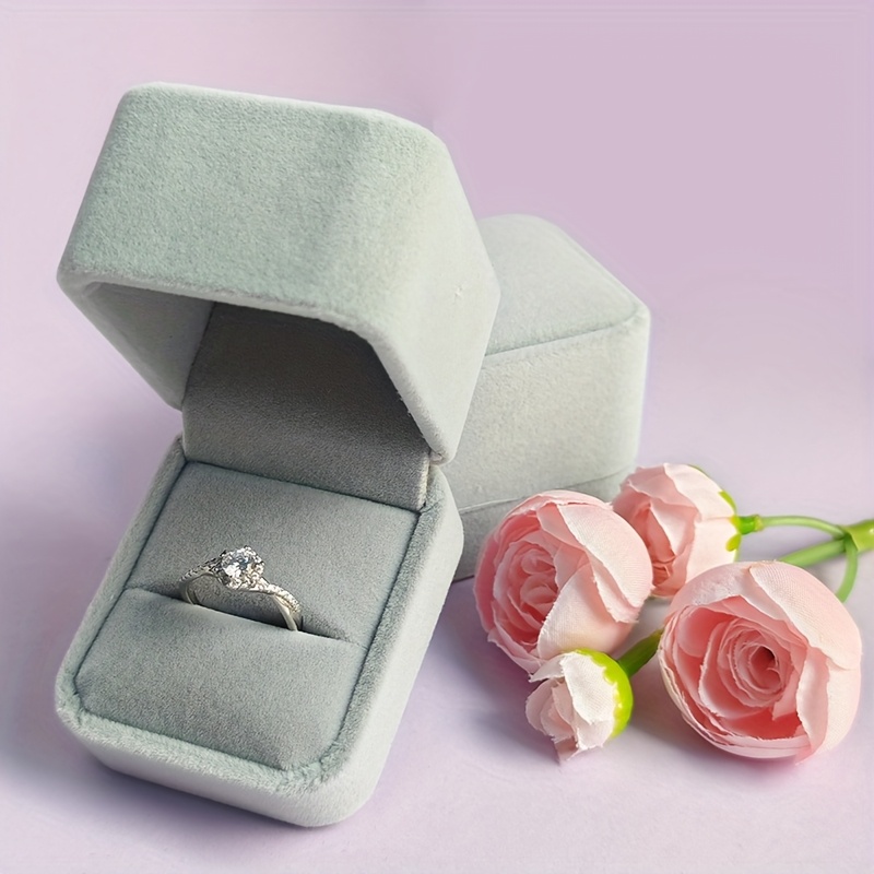 18pcs Premium Velvet Jewelry Gift Boxes, Luxurious Couple Ring & Stud Boxes