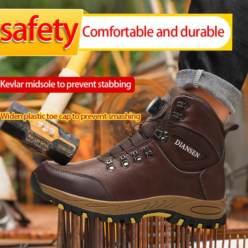 Black Steel Toe Boots Steel Toe Boots Men Work Puncture Proof Non