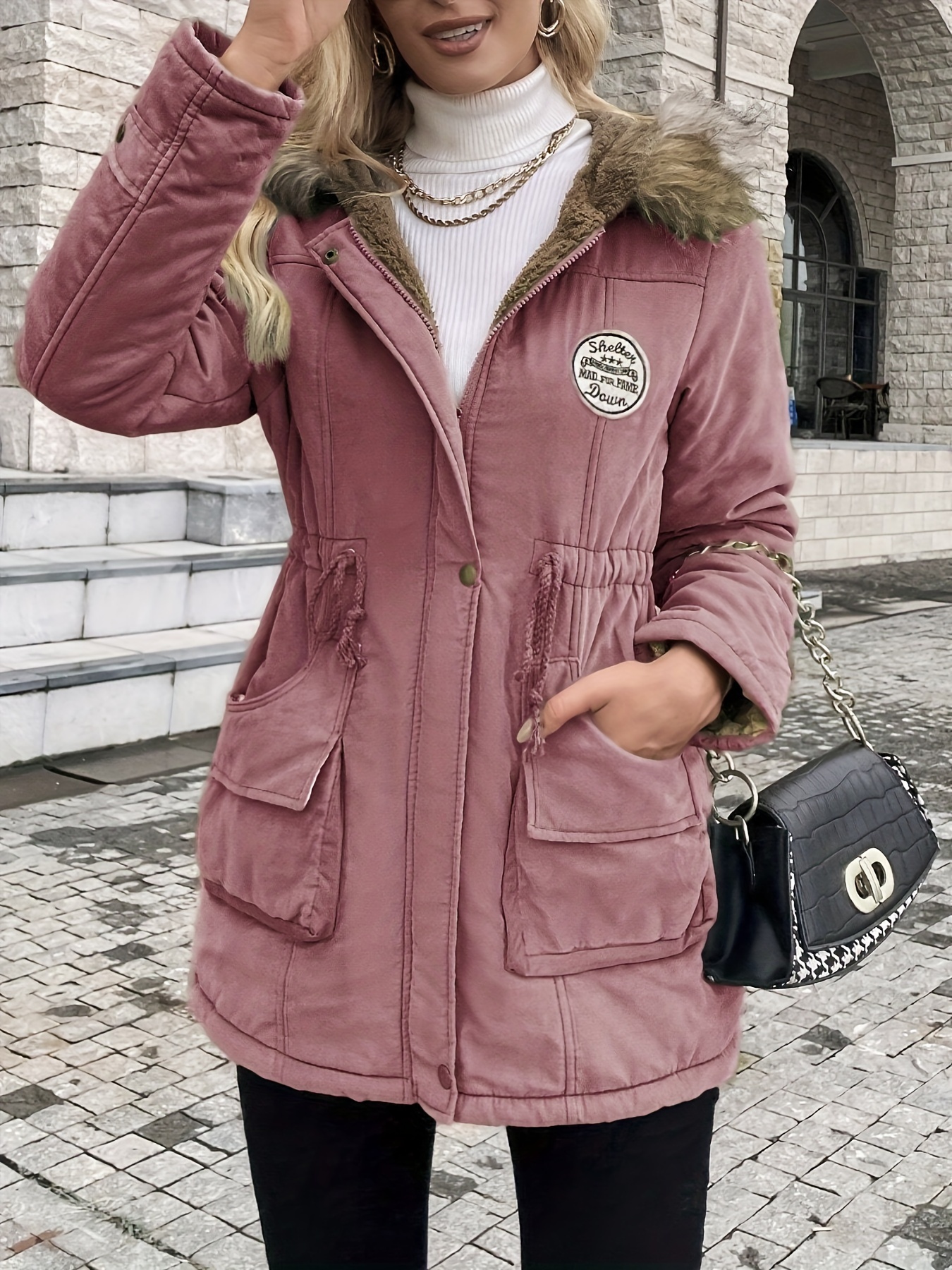 women's casual long parka jacket warm length pockets - Temu women's casual long parka jacket warm length pockets - Temu