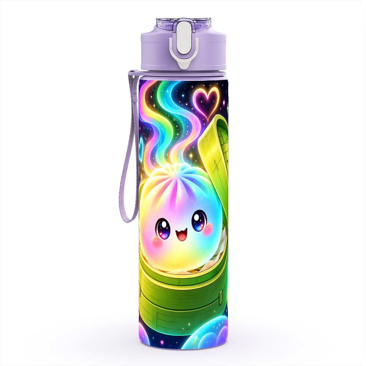 TEMU 1 bouteille d'eau en plastique, impression sur le thème Magique, indispensable pour de sport, les et , 25 oz/750 ml, portable , sûre à , grande