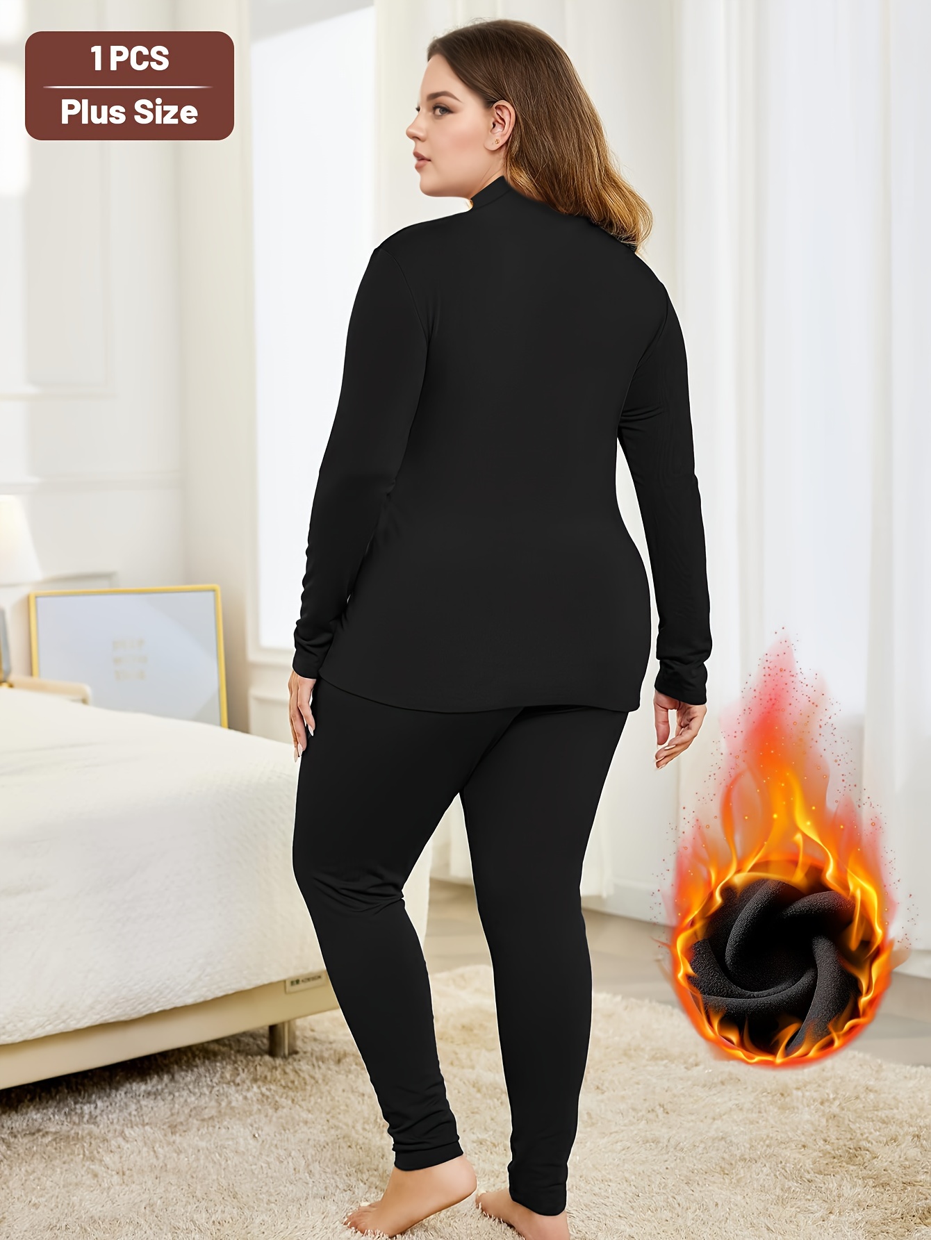 plus size casual thermal underwear set women' long Temu United