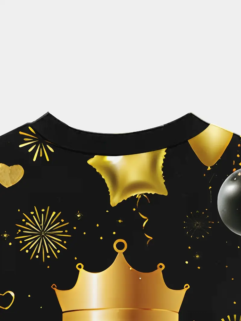 Prowenwu 3D Printed Graphic Tee - Unique Design Short Sleeve Shirt For Parties & Casual Wear