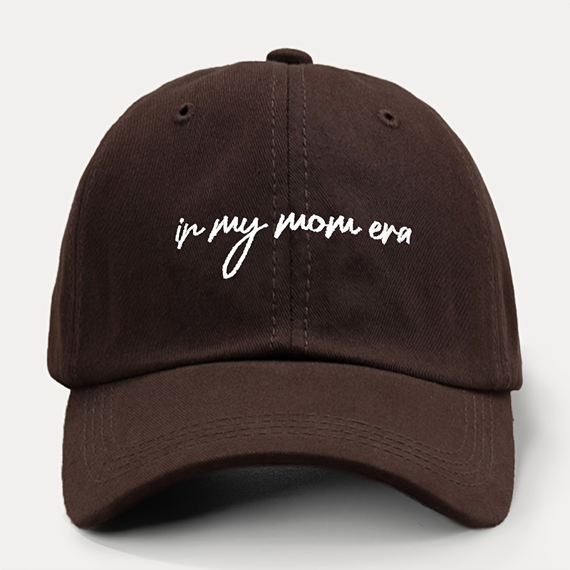 TEMU Embroidered 'in My Mom Era' Baseball Cap Unisex Trucker Hat Breathable Adjustable Golf Men Women Same Style Summer Fashion Curved Brim Women's
