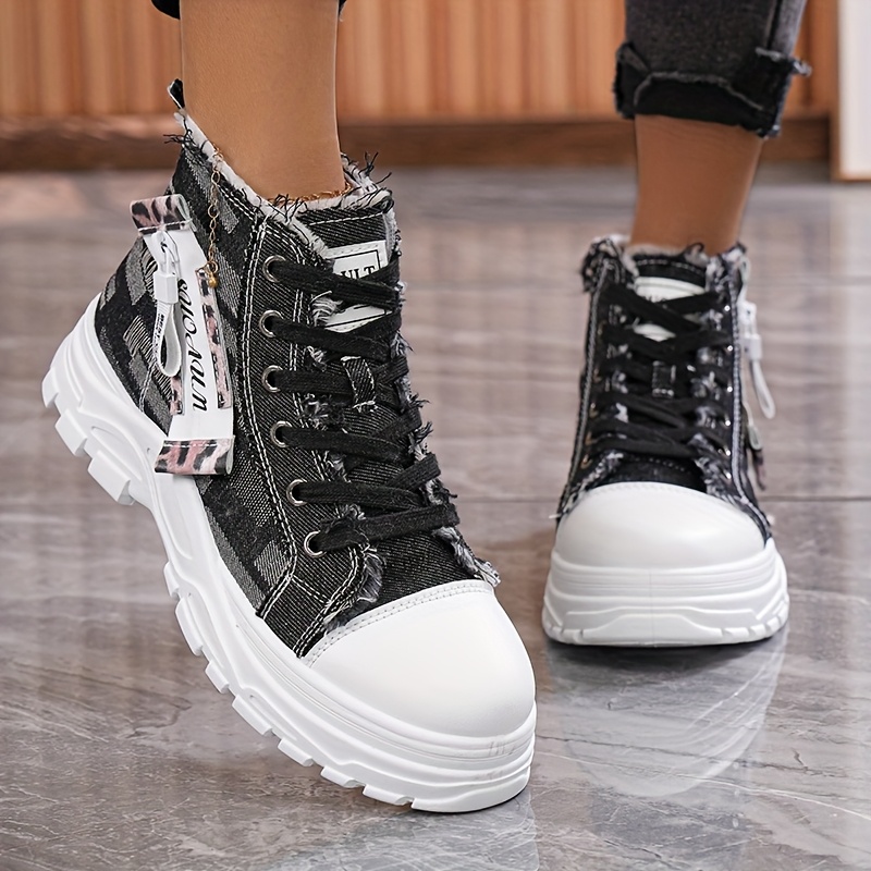 womens high sneakers versatile casual shoes Temu Chile