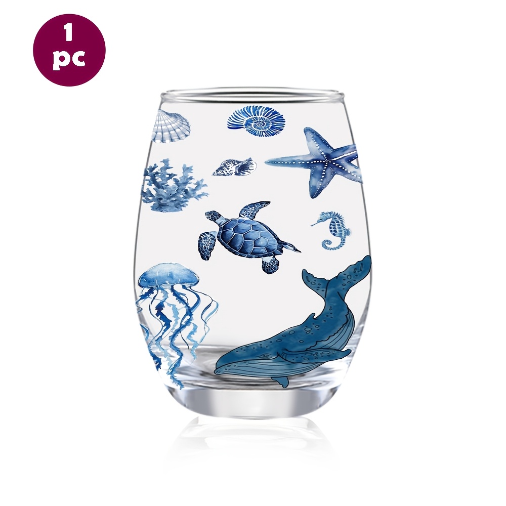 TEMU 1pc Of 12oz/350ml Stemless Wine Glasses, Suitable For Champagne And Whisky, Ideal For Parties Indoors And Outdoors. Perfect For Home, Office,