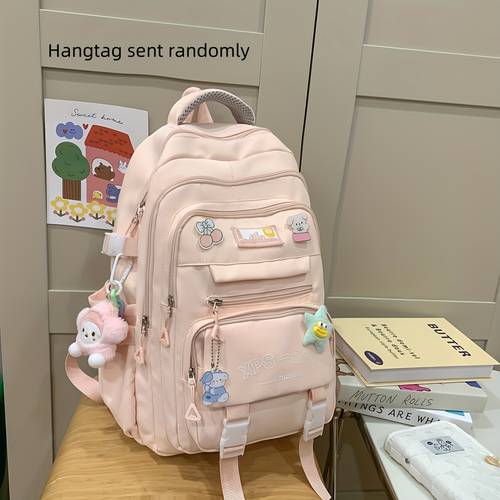cross border large capacity backpack load high school student backpack middle school student backpack pendant random