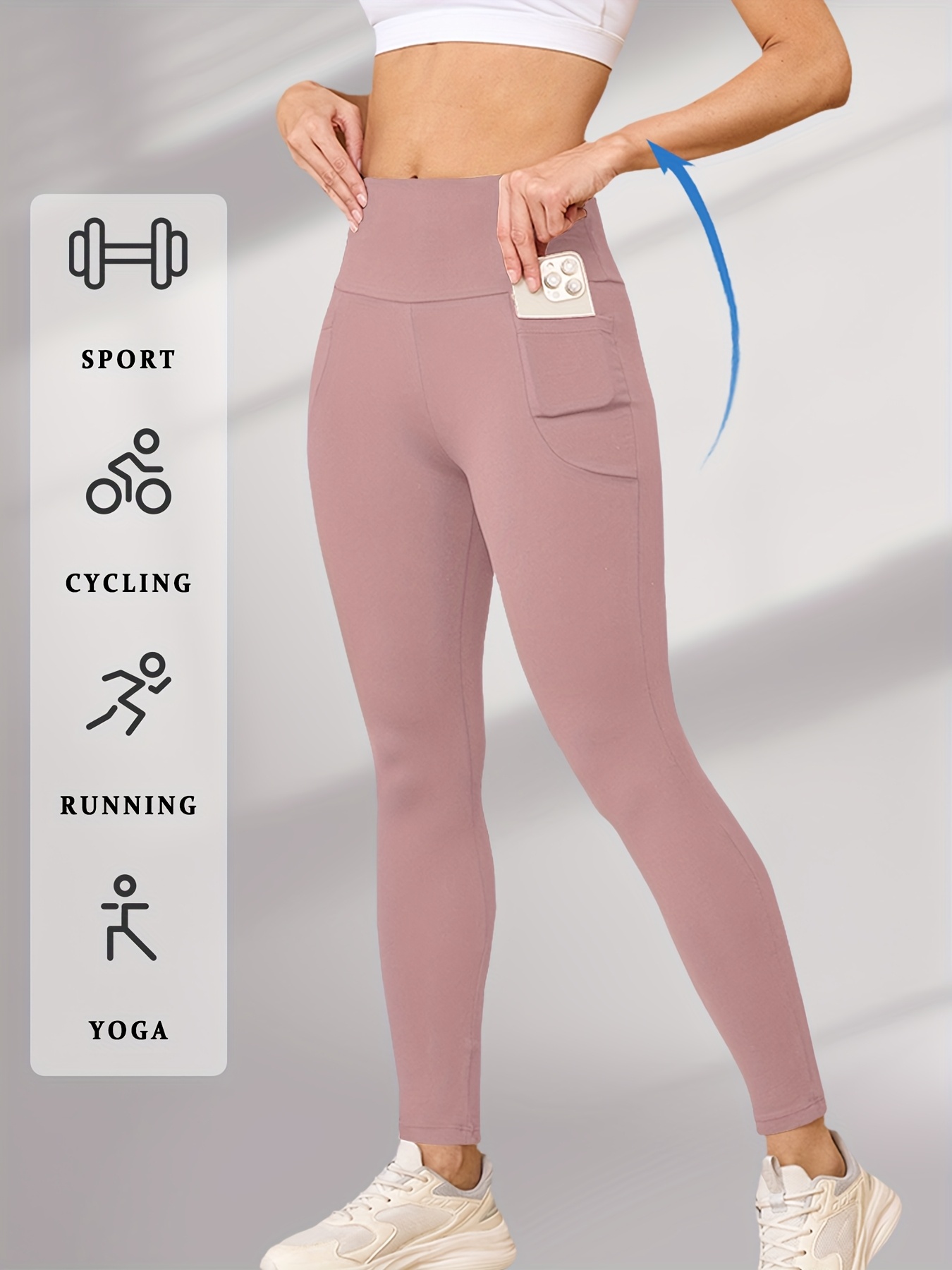 super soft leggings with pockets for women high waisted tummy control workout yoga running pants leggings