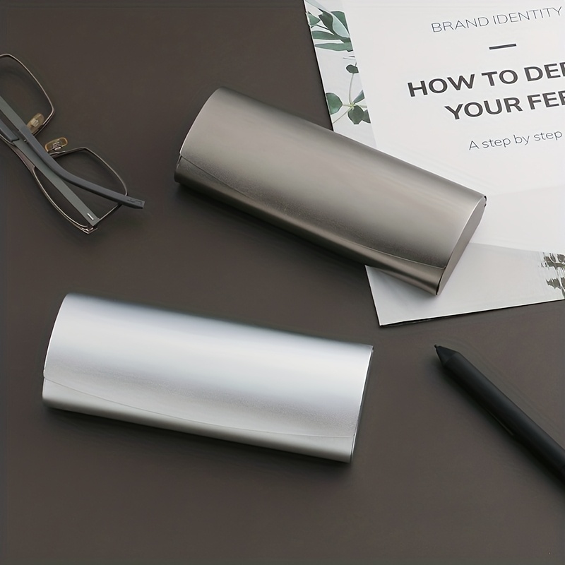 photo de l'article étui à lunettes magnétique ultra   en aluminium   à la pression e88,   daluminium métallique, portable, anti-pression,  