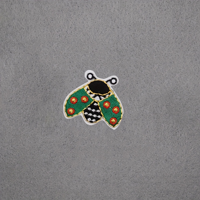TEMU Patch Coccinelle, Patch Décoratif, Patch Auto-Adhésif, Cadeau pour Amateurs d'Insectes, Patch Brodé pour Vestes, T-shirts, Sacs, Chapeaux