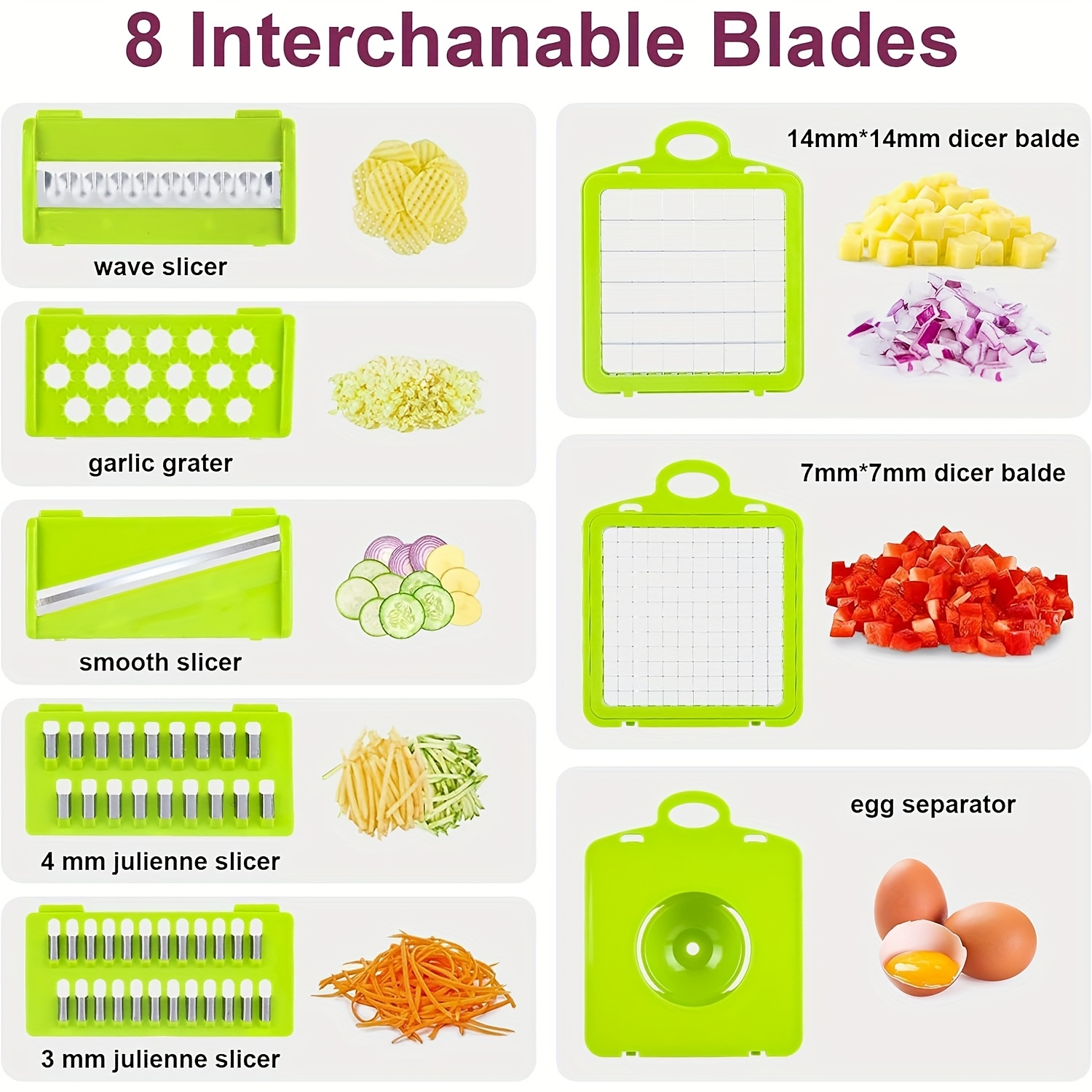 vegetable chopper with container multifunctional vegetable cutter veggie chopper onion cutter kitchen   and dicers fruit and vegetable chopper 14 in 1 food chopper Product details 1