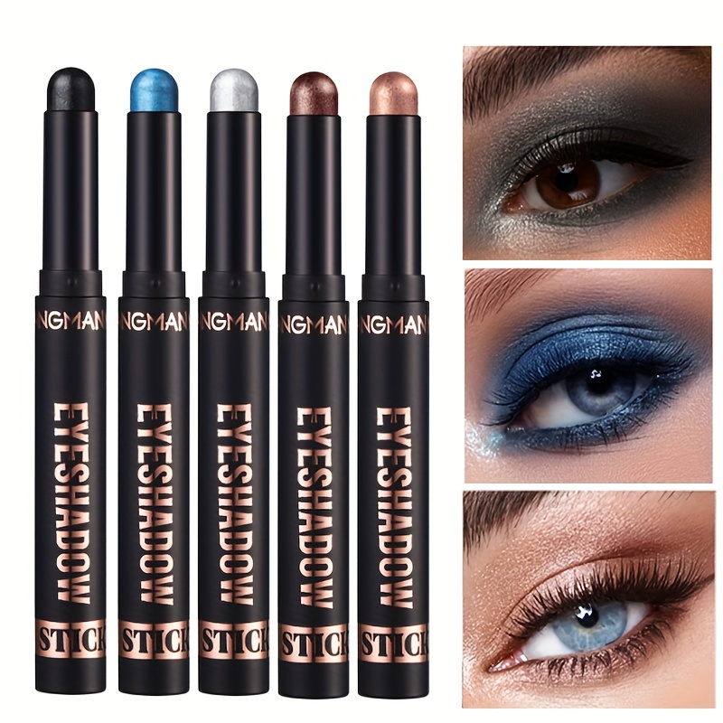 

Pearlescent Eyeshadow Pencil, Natural Long Lasting Waterproof Creamy Eyeshadow Pen, Glitter Finish, Party Eye Makeup, 1pc