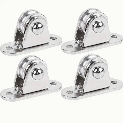 4 stück feste rolle hänge-rolle, 304 edelstahl rolle system zugrolle, für flip- , elektrische rollos, deckenvorhänge, pool-markisen, heimdekoration zubehör, rolle, rolle block, rolle hebesystem, wäscheleinen-rolle, rolle seil, decken-rolle system, seil-rolle system, rolle wäscheleine
